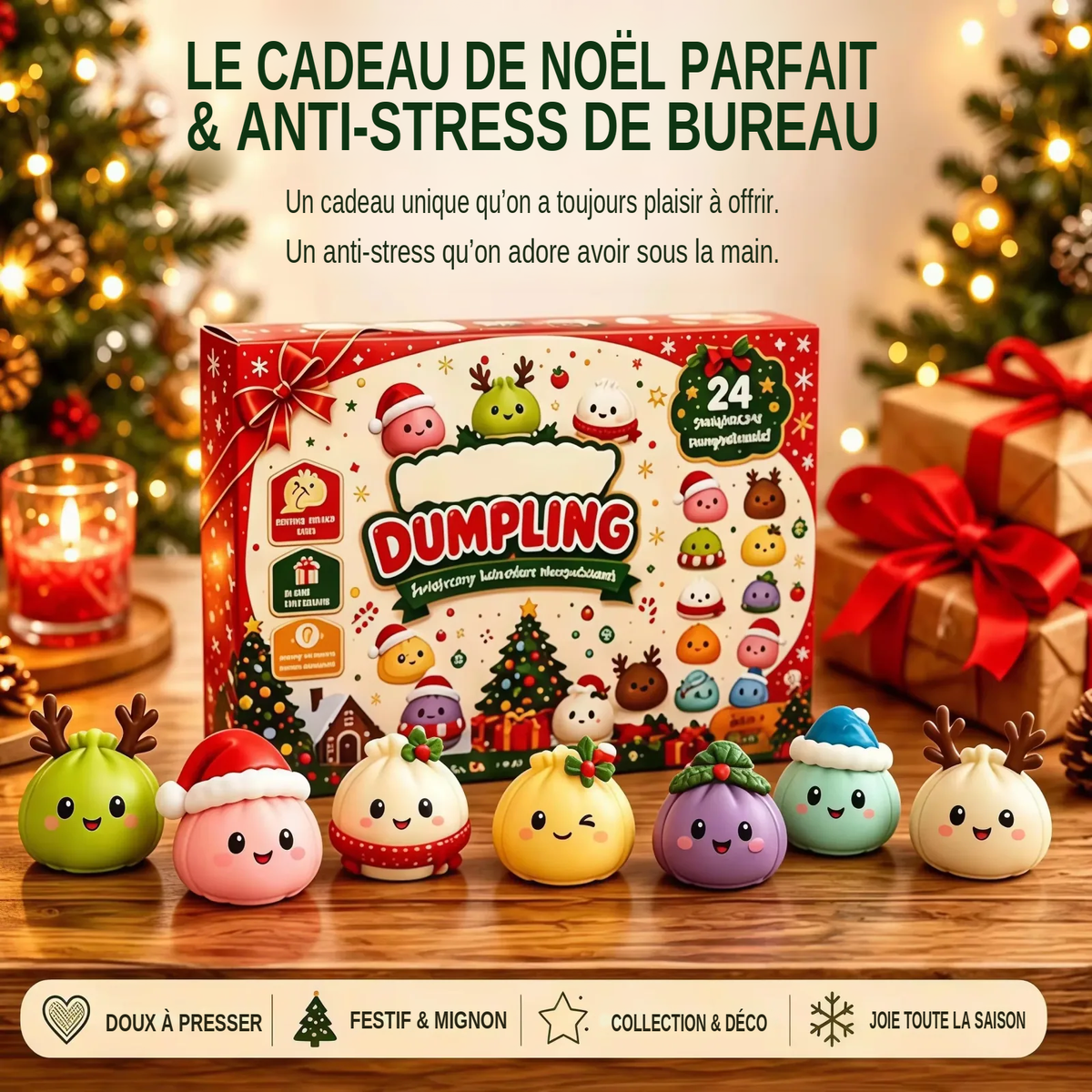 Calendrier de l'Avent Squishy de Noël
